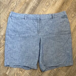 Lands' End Blue Shorts Lightweight Chambray